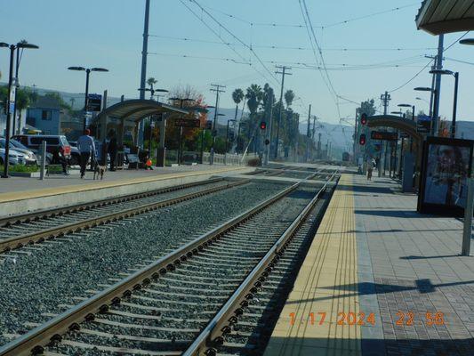 When at the station is make sure you have a ticket and to never run out in front of the train its your life and safety.