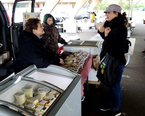 Eileen of Eichten's Hidden Acres chatting with Richfield Mayor Regan Gonzalez.