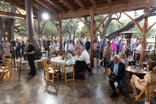 Guest in the pavilion during the reception.