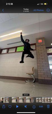 Young genius tumnus quirk performs a high flying kick after acing his honors trigonometry test!!!! Whoop whoop go tumnus!!!