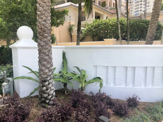 Remaining property wall of The Sanborn Estate, Boca Raton, FL.  Historic spot.