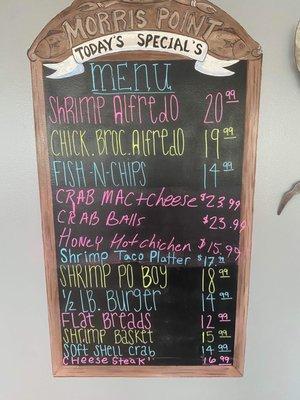 Buyer beware... this is the menu (no hard menus available). These menu items do not include sides.