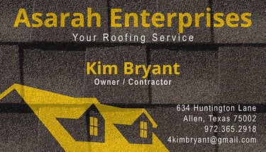 Asarah Enterprises roofing service specializes in roof installation for North Dallas and Collin County. AsarahEnterprises.com