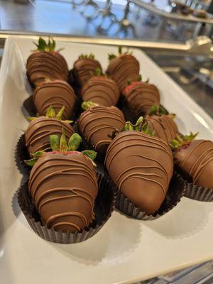 Chocolate Covered Strawberries available Friday-Sunday.