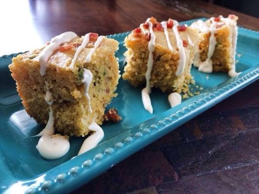 Bacon Cheddar Cornbread with a Kick