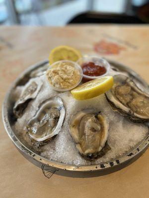 Raw oysters