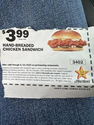 This is the coupon they "aren't trained" to deal with.