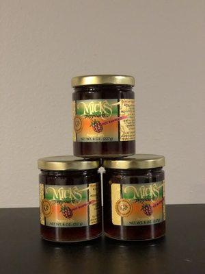 Hot Raspberry Pepper Jelly $8/jar is my favorite flavor!