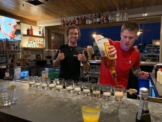 Rockin' out at my old bar back in Clearwater Beach. 11 cinnamon toast crunch shots.