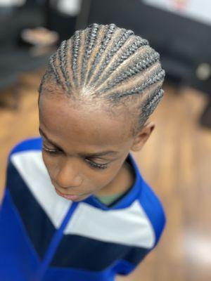 Kids braids with line up