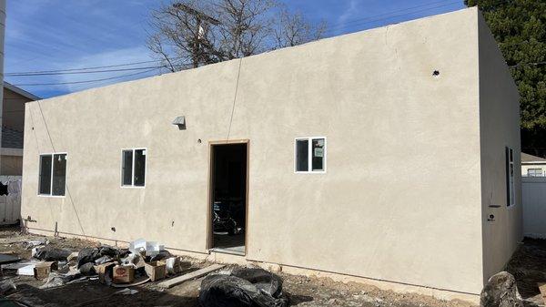 ADU stucco done