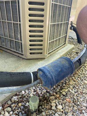 Sprinkler  - capped and blocked from the line from our other AC unit