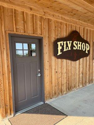 Front door of fly shop