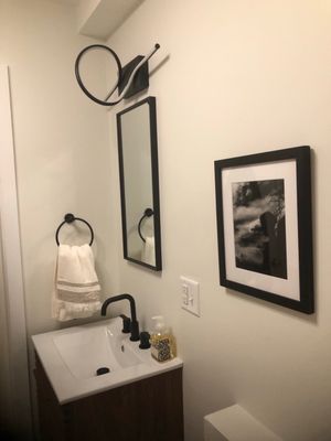 After!  (quick, simple and affordable guest bath reno) Jamaica Plain, Boston | Interior residential renovations