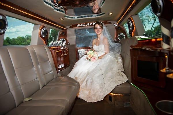 Our limousines are spacious enough to accommodate the whole bridal party