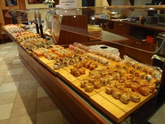 Sushi buffet (charged by weight)