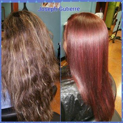 keratin treatmen with new hair color