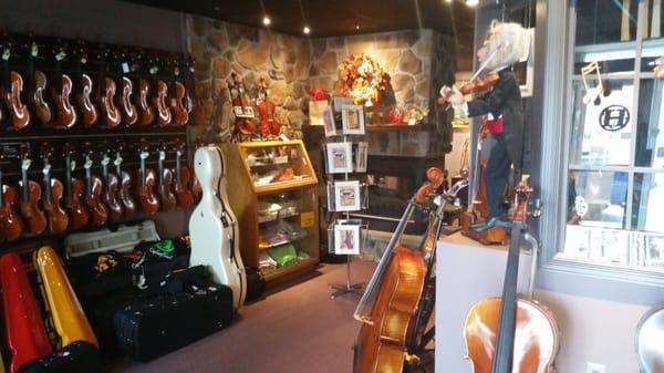 The shop does lessons and sells or rents violas, cellos and violins