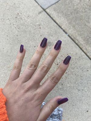 Manicure filling, purple