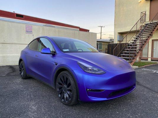 Tesla - Matte Dark Blue Wrap