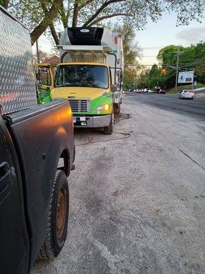 Front tire  on Freightliner,Mount Vernon NY