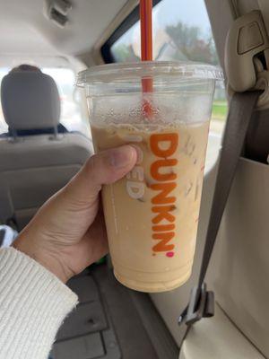 This Dunkin doughnuts made my coffee extremely good.