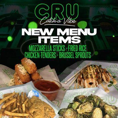 New menu items