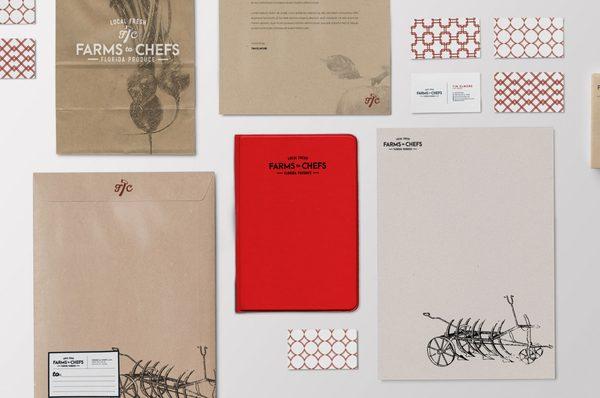 Brand identity design for Farms to Chefs Miami