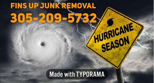 Be prepared this hurricane season and call your family owned and trusted junk removal company.