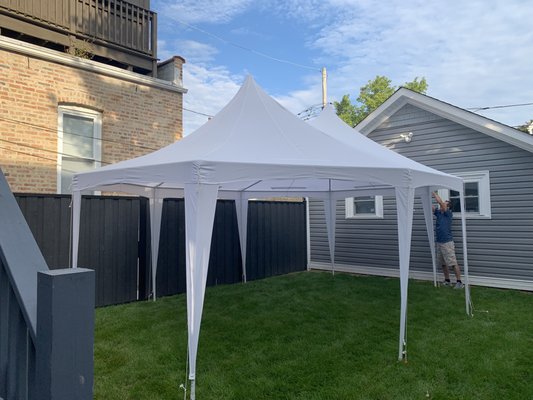 Tent Setup - Roscoe Village, Chicago