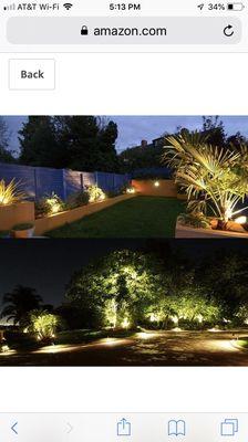 Landscape lighting project