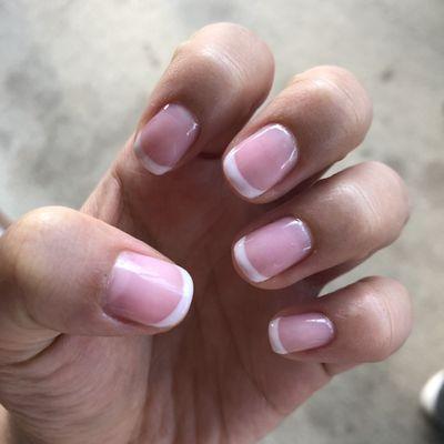 Fast & pretty! French gel nails $40