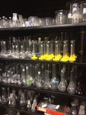 All donated lab glassware