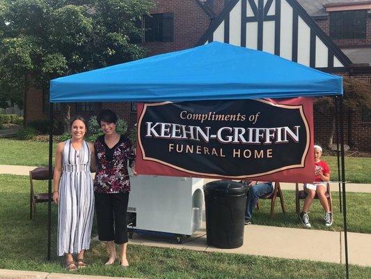 Alex Griffin & Mary Bartlett enjoyed passing out refreshments during the July 4th Parade!