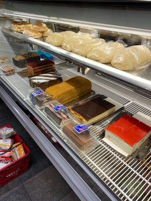 a few desserts in the display