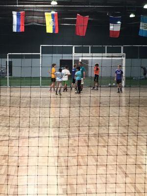 Footsal was a great workout for them and a little different then soccer. They enjoyed playing here!