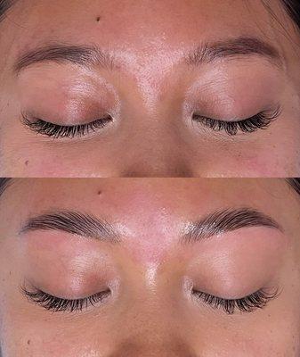 Brow Lamination, Shape, + Stain