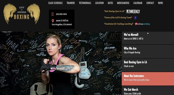 Web Design & Development for City of Angels Boxing @ cityofangelsboxing.com