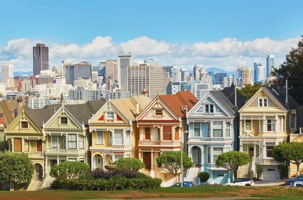 Iconic San Francisco Homes Across from Alamo Square Park