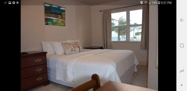 1 bedroom apartment. Separate bedroom with king bed, living room with sofa bed and kitchen. Fully oceanview.