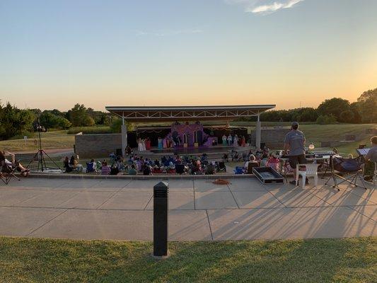 A view from up top at Mitch Park Amphitheatre. Once Upon A Mattress, 2019.