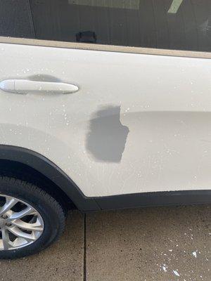 Paint peeled off when i washed the car!