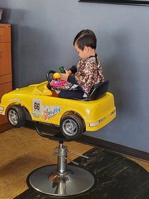 Cute car and toys for the little dude