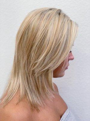 Highlight with layered haircut