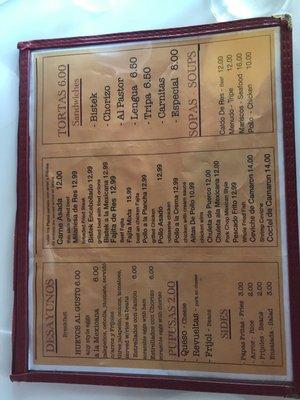 Menu 2/2