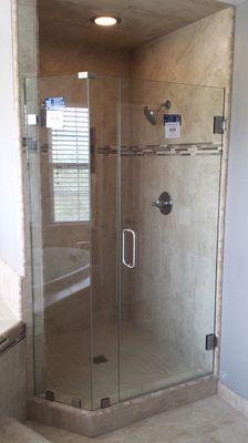 H5000 series custom heavy glass shower door installation frameless