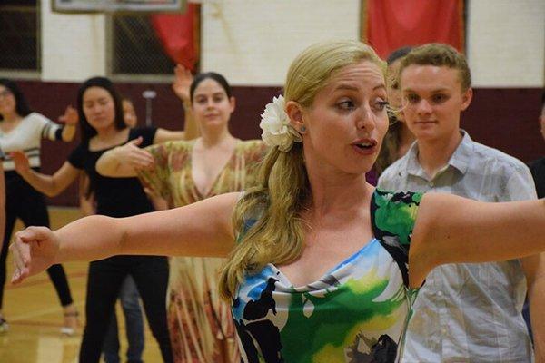 Lorena teaching classes to the USC Ballroom Dance Team