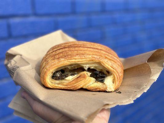 Pan suisse croissant - the savory one (has cheese and mushrooms and herbs)