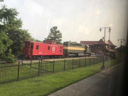 Vintage train on display