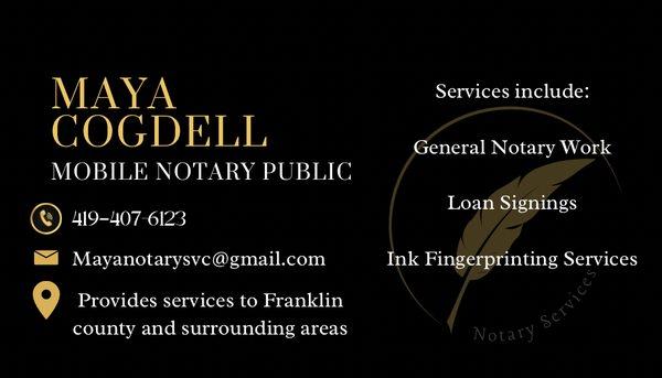 Maya’s Mobile Notary Service